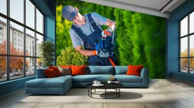 hedge trimmer works Wall mural