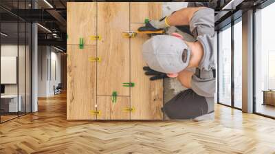 Men Installing Ceramic Floor Wall mural