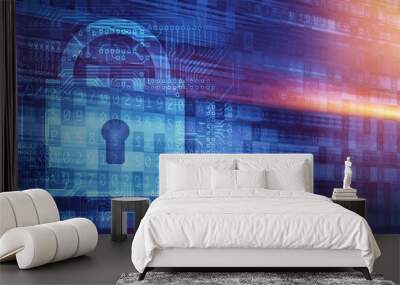 Online Secure Connection Wall mural