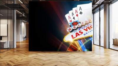 Poker Las Vegas Background Wall mural