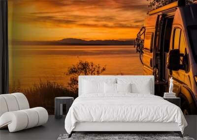 RV Camper Van Camping Wall mural