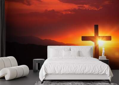 The Light of Christ Crucifix Wall mural