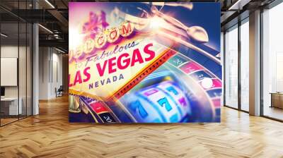 Vegas Roulette and Slot Games Wall mural