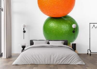  Citrus pyramid made of orange, grapefruit and sweety isolated Wall mural