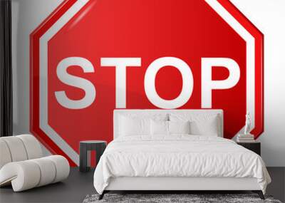 sign stop Wall mural