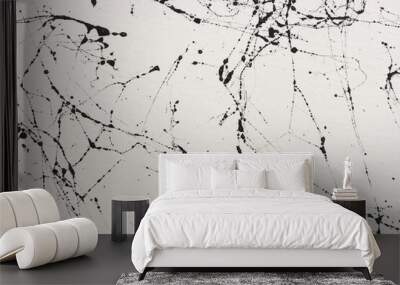 abstract art photography white background painting with black veins texture Wall mural