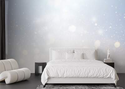 background of abstract glitter lights. silver and gold. de-focused. banner Wall mural