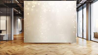 background of abstract gold and silver glitter lights. defocused Wall mural