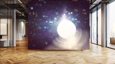 Concept photo of seeing the light at the end of the lunnel .sci fi or mystery Wall mural