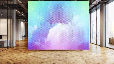 gradient halftone abstract background. sky and clouds vivid colors Wall mural