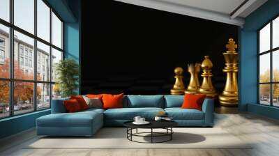 Image of chess game. Business, competition, strategy, leadership and success concept Wall mural