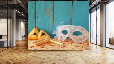 purim celebration concept (jewish carnival holiday). selective focus Wall mural