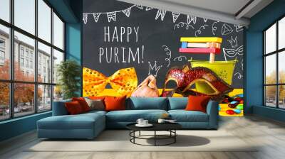 purim celebration concept (jewish carnival holiday) Wall mural