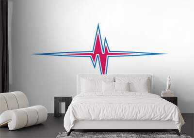 Sound waves vector illustration design Wall mural