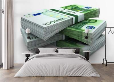 stack of 100€ bills Wall mural