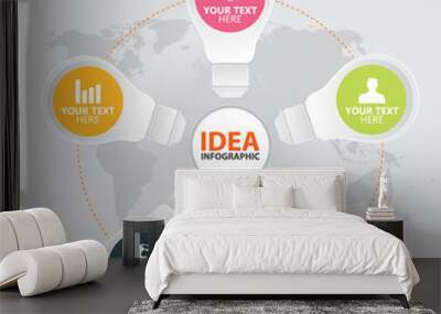 Idea information graphic template design Wall mural