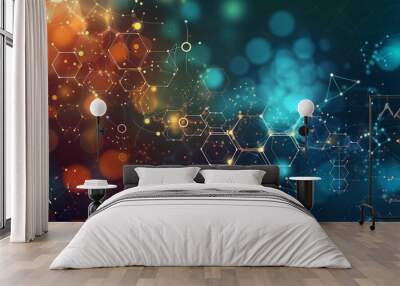 Professional and sophisticated graphics depicting scientific discoveries Wall mural