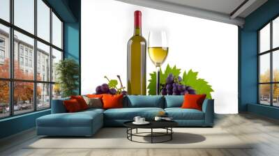 red wine and grapes Wall mural