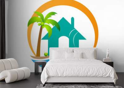 Sun Rise on Beach Wall mural