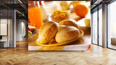 Fresh bread for breakfast Wall mural