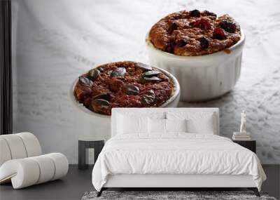 Two muffins in white cup Wall mural