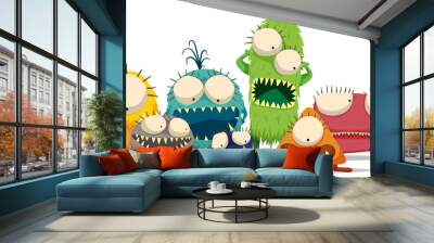 alien monster character doodle art design Wall mural