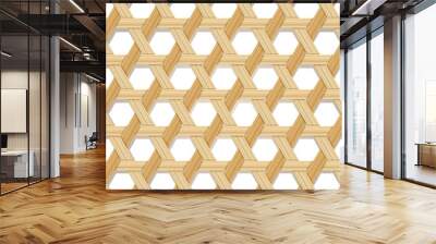 bamboo basket pattern texture design vector illustration Wall mural