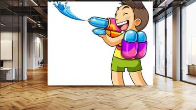 songkran  water  kid thailand  toy  culture Wall mural