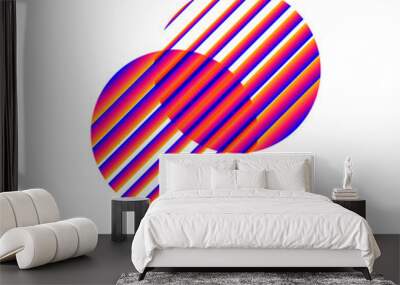 Communication, telecommunications logo with two circles Wall mural