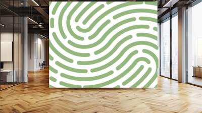 Fingerprint background. Unicum finger print green pattern Wall mural