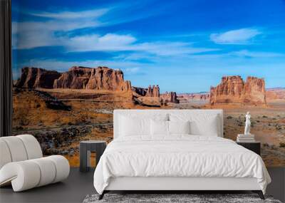 An overview of the buttes in Arches National Park Wall mural