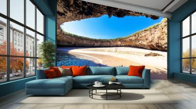 Secret romantic beach at Marietas Islands Wall mural