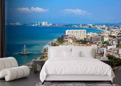 View of Puerto Vallarta city Wall mural