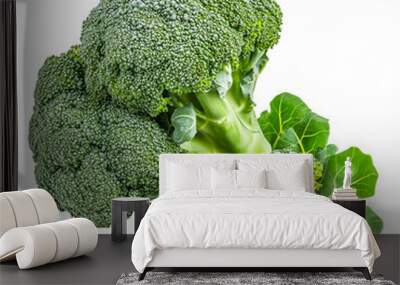 Raw broccoli vegetable isolated against transparent background. Food and plant concept Wall mural