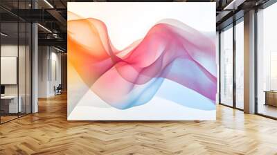 Soft flowing shapes with gradients of color subtly shifting in a calm rhythmic motion Wall mural