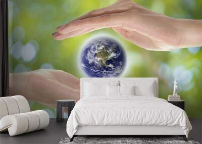 Save earth concept,,Elements of this image furnished by NASA. Wall mural