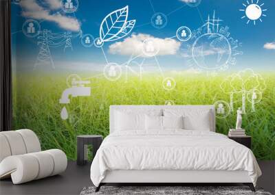 save earth concept Wall mural