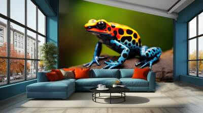 A colorful rainforest poison dart frog. Wall mural