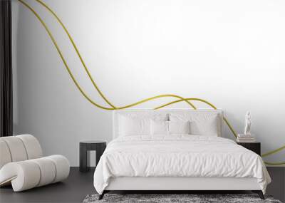 Abstract 3d render, gold line. Wall mural