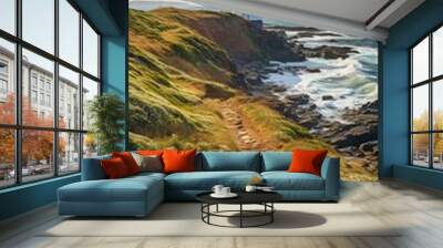 a coastal lighthouse. Wall mural