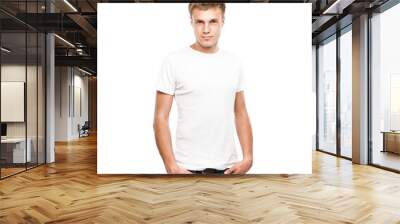 Handsome young man in a casual style clothing Wall mural