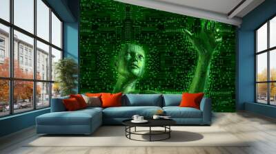 Digital Technology Wall mural