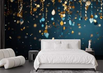 Happy new year  concept and celebration abstract background. Generative ai. Wall mural