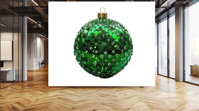 a green ornament with rhinestones Wall mural