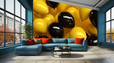 a group of yellow balloons Wall mural