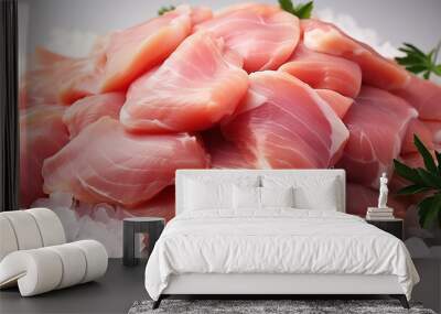 a pile of raw meat Wall mural