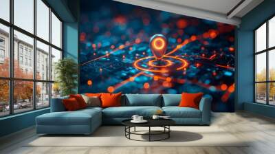 high-tech digital gps systems are revolutionizing the way we navigate and locate destinations on map Wall mural