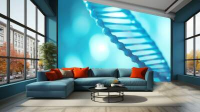 human DNA on blue background Wall mural