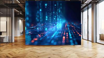 The world is being driven by AI technology and large amounts of data. Wall mural