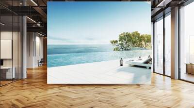 Beach lounge / 3D render interior Wall mural